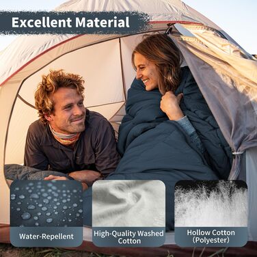 Трисезонний спальний мішок Naturehike для дорослих, легкий прямокутний спальник для кемпінгу та походів, синій