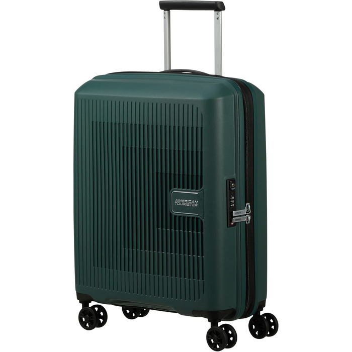 Валіза American Tourister Aerostep Spinner S, розширювана, 55 см, 36/40 л, зелена (Dark Forest), ручна поклажа