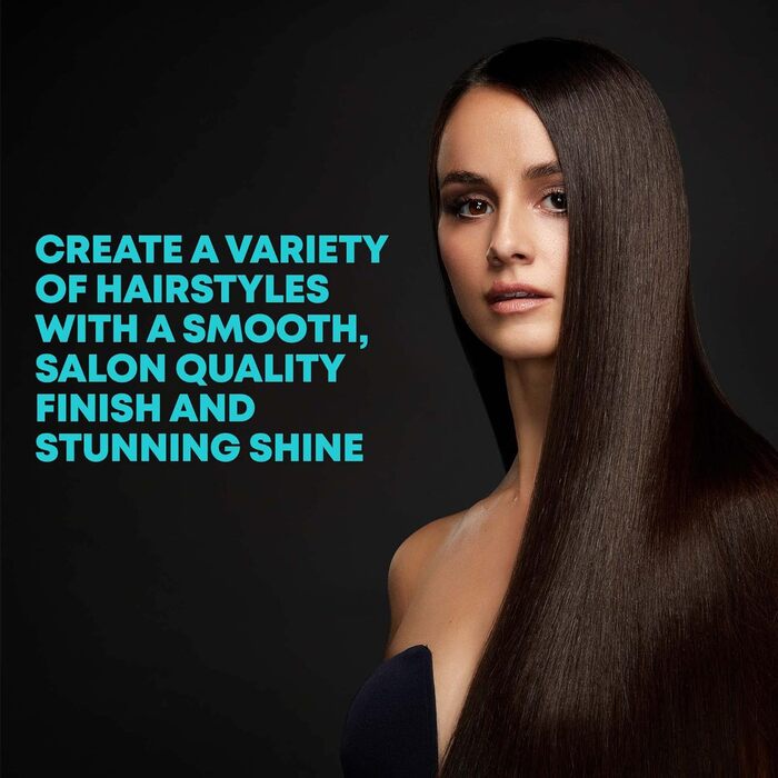 Керамічний випрямляч для волосся Revamp Progloss Ion Shine з іонною технологією, інфрачервоним нагрівом, збагачений кератином, аргановою та кокосовою олією, регулювання температури, білий