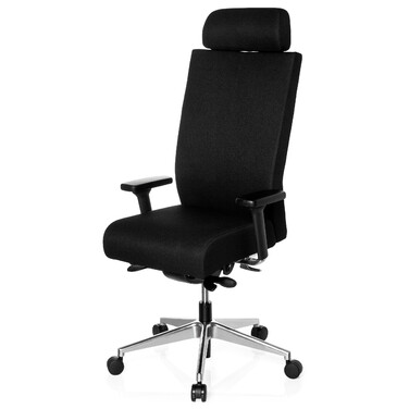 Офісне крісло / поворотне крісло PRO-TEC XXL з повною м'якою оббивкою Black HJH OFFICE