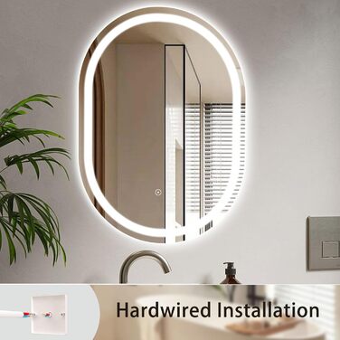 Дзеркало для ванної кімнати Sanitemodar LED 50x70 см з підсвічуванням, антизапар, сенсорне керування