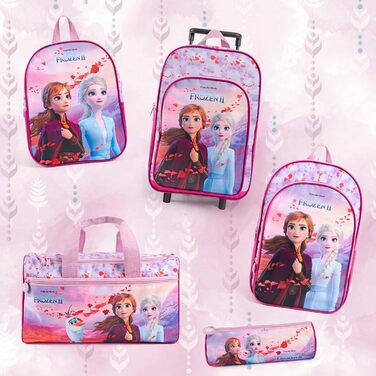 Дитячий рюкзак Frozen 2 Perletti для дівчаток, ліловий, 36x25x12 см, з Анною та Ельзою, для дитсадка та школи