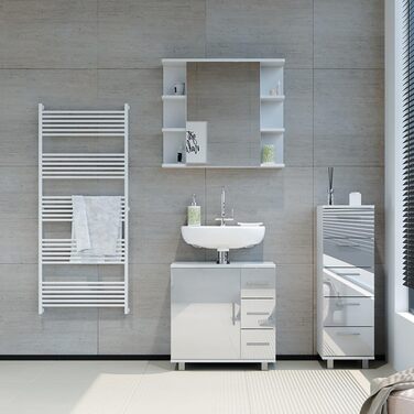 Пенал для ванної Vicco Ilias, білий глянець, 30x95 см