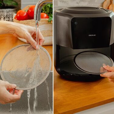 Фритюрниця Cecotec Cecofry Rain 5.5 л без олії з вбудованим спреєм, 7 режимів, 1550 Вт