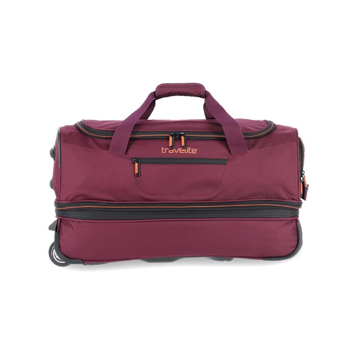 Дорожня сумка на колесах Travelite Basics Duffle L, 98-119 л, червоно-помаранчева (55 см)