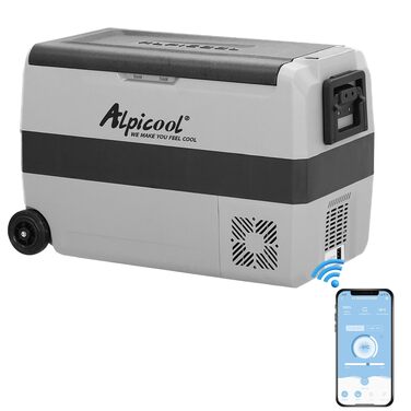 Автомобільний холодильник Alpicool T60 компресорний 50л (-20°C до 20°C) 12V/220V для авто, кемпінгу, човна з USB