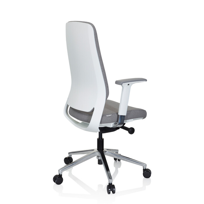 Офісне крісло / поворотне крісло CHIARO T4 WHITE тканина сіра hjh OFFICE