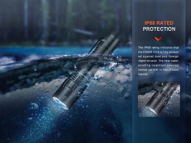 Ліхтарик FENIX PD40R v3.0 акумуляторний з великою дальністю світла