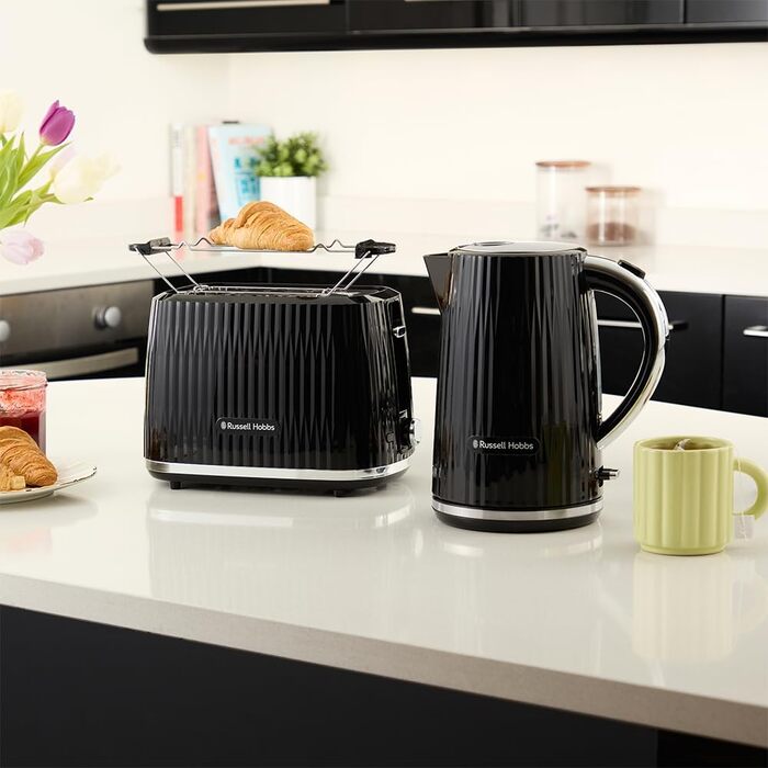 Електричний чайник Russell Hobbs Eden 1.7л 2400W, колір малиновий (Himbeere), нержавіюча сталь, з фільтром від накипу та індикатором рівня води, модель 27362-70
