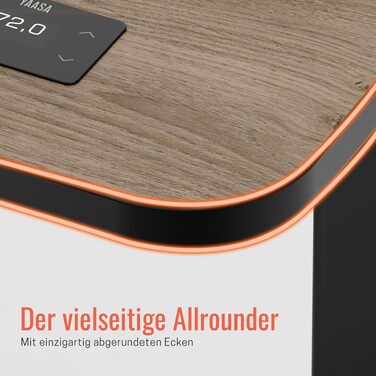 Регульований по висоті письмовий стіл Yaasa Desk Pro 160x80 см, офісний стіл для роботи стоячи, колір темний дуб / чорний
