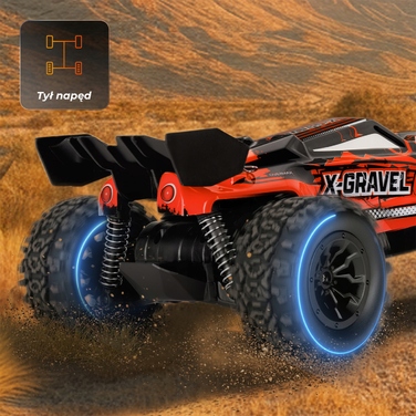 Радіокерований монстр-трак Overmax X-Gravel RC 1:20 (швидкість до 20 км/год)