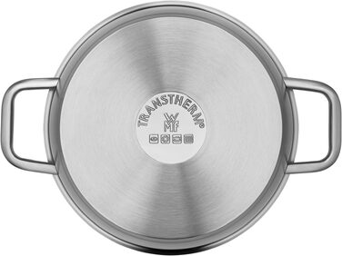 Каструля WMF Iconic 24 см з металевою кришкою, 4.2 л, сталь Cromargan, для індукційних плит