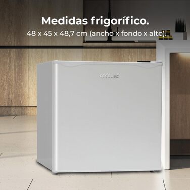 Міні-холодильник Cecotec GrandCooler 20000 L 46л, білий, тиха робота, енергозберігаючий, реверсивні дверцята, 48,7×48 см