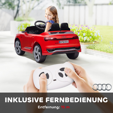 Електромобіль для дітей Audi Q8, 12V, швидкість 3-5 км/год, пульт дистанційного керування, фари, музика, червоний