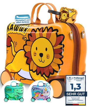 Дитяча валіза-каталка «Лев» Safari Sunset — ручний багаж та дорожня валіза для дітей