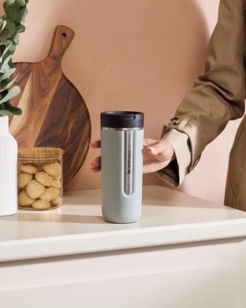Термокружка Nespresso Travel Mug Small Sage Green 540 мл - Зелений салатний колір, з нержавіючої сталі, для кави, чаю, матча, з кришкою, витримує холод та тепло