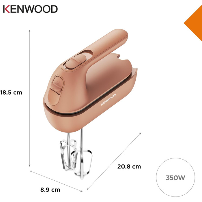 Міксер Kenwood QuickMix Go HMP40.000RD, ручний, 350W, червоний, з набором аксесуарів