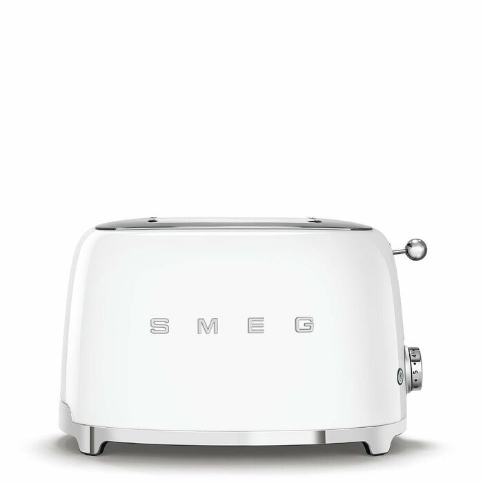 Тостер Smeg TSF01CREU Білий, 2 відділення, 6 рівнів підсмажування, функція розморожування та підігріву, 950 Вт