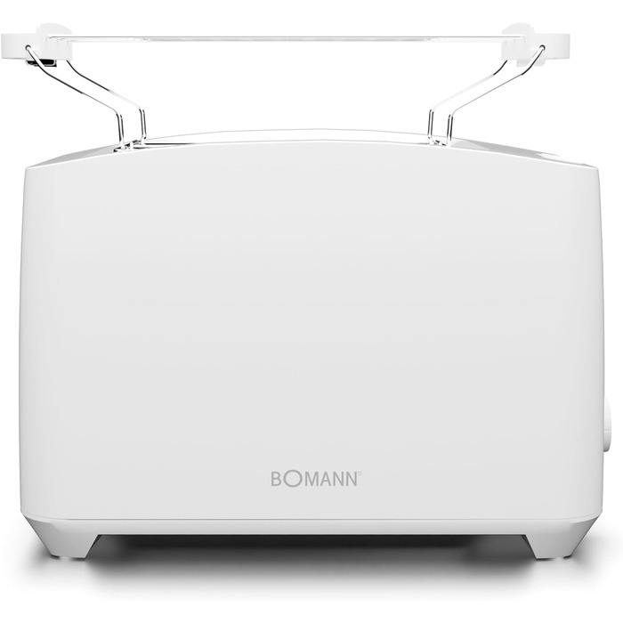 Тостер Bomann TA 6065 CB, 2-слотовий, з підігрівом і розморожуванням, підставка для булочок, білий, модель 2024