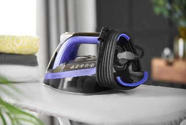 Парова праска Russell Hobbs One-Perfect-Temp 2400Вт з керамічною підошвою, антикальком, самочищенням, потужний паровий удар 200г, універсальна температура для всіх тканин, компактне зберігання кабелю