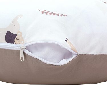 Подушка для годування TupTam Baby Stillkissen Klein, бежева (Savanne Beige / Dunkelbeige) з бавовняним чохлом