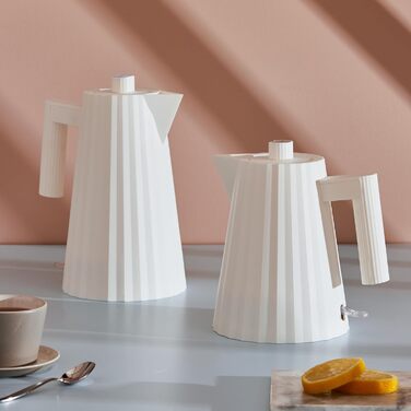 Електричний чайник Alessi Plissé MDL06 W, 1.7 л, білий, 2400 Вт, з європейським штекером