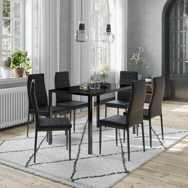 Дитячий комплект меблів Vicco Grand: лавка та стілець, чорний, 3 предмети, 85x46.5 см