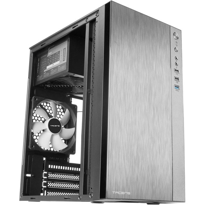 Корпус для ПК Tacens Anima ACX500 Micro ATX з блоком живлення 500Вт, 12 см вентилятор, USB 3.0, чорний, компактний