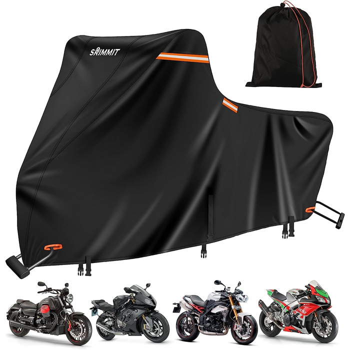 Мотоциклетний чохол для Harley Davidson Touring 3XL, водонепроникний 420D, захист від УФ, дощу та пилу, чорний