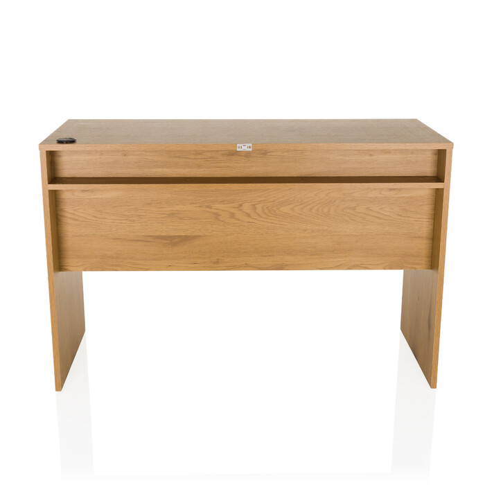 Письмовий стіл BERGA 120x50x78 см, 2 висувні ящики, білий/дуб, hjh LIVING