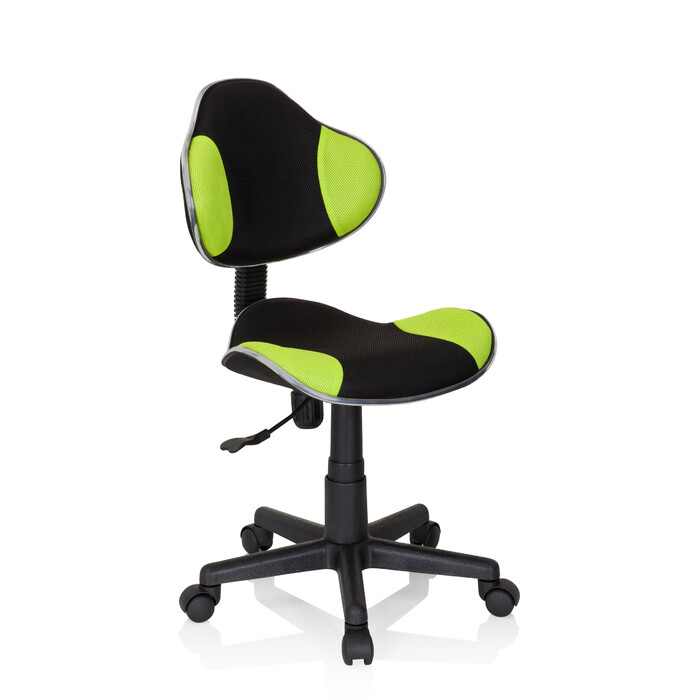 Дитяче крісло для письмового столу KIDDY GTI-2, тканина, чорний/зелений, hjh OFFICE
