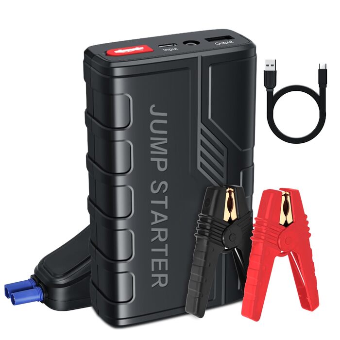 Бустер для автомобіля Starthilfe Powerbank 1500A 12V — Пусковий зарядний пристрій (джамп-стартер) для бензинових (до 7.0L) та дизельних (до 5.5L) двигунів, з LED-ліхтарем та USB-портом