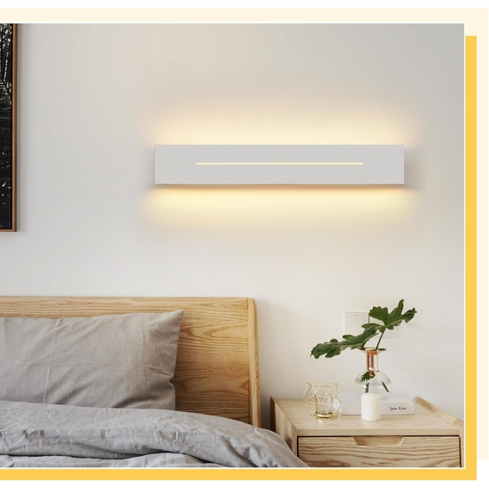 Набір з 2-х настінних світильників ZMH 30 см, LED, 8W, тепле біле світло, для коридору, спальні, вітальні, сучасна біла настінна лампа