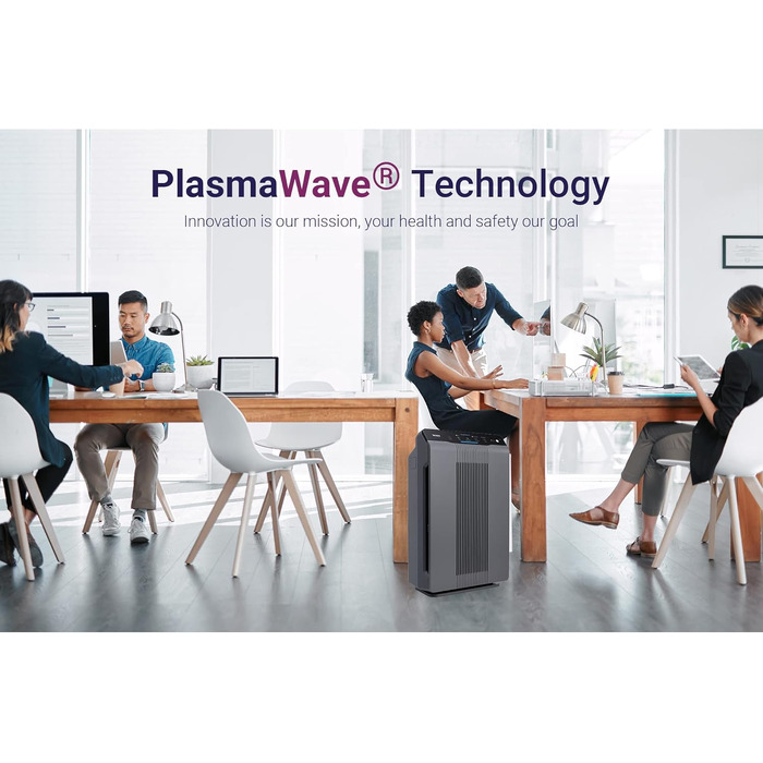 Очищувач повітря Winix 5300-2 з технологією PlasmaWave для алергіків та курців, CADR 390м³/год, до 99м², датчик якості повітря, нічний режим, чорний