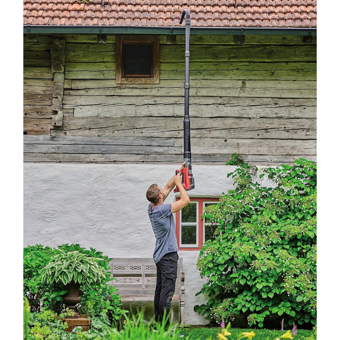 Einhell GP-LB 18/200 Li GK-Solo Акумуляторний повітродув (Power X-Change, 18В, аксіальний вентилятор, 670 м³/год, набір для очищення водостоків, без акумулятора та зарядного пристрою)