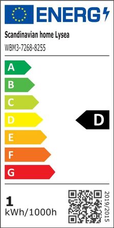 Набір з 3 LED світильників для сходів WB, IP65, 1Вт, 230В, тепле біле світло 3000K, для вбудованого монтажу всередині та зовні, скандинавський стиль, регульована яскравість, білий колір, 125 лм