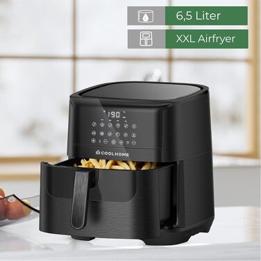 Аерофритюрниця AF23 Airfryer XXL Deluxe, 6.5 л, з керамічним покриттям, чорна