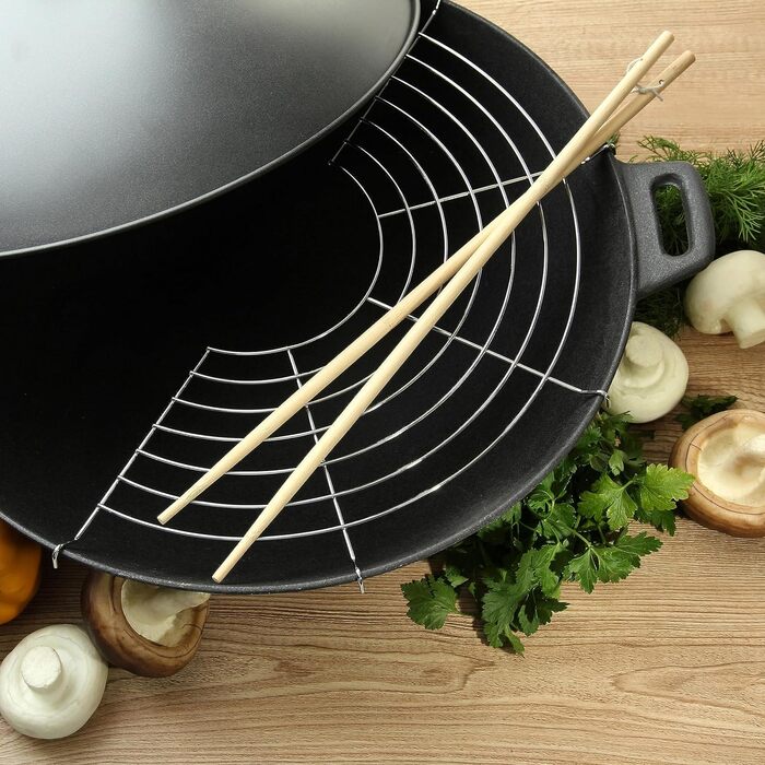 Kela Wok-набір з кришкою, індукційний, 36 см, чорний, для азіатської кухні