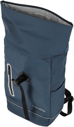 Рюкзак travelite Rolltop 19 л водонепроникний для велосипеда та міста, з відбивачами, синій (марін)