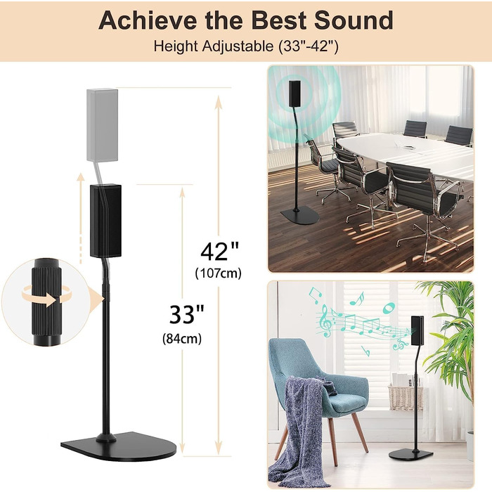 Стійка для акустичних систем Bose з кріпленням Slideconnect, сумісна з Bose Surround 700, OmniJewel, Lifestyle 650, CineMate GS II