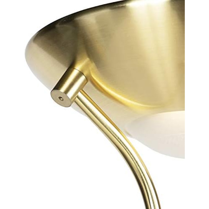 QAZQA Дизайнерський торшер із латуні та сталі Diva 2 Dimmer з LED підсвіткою, димером і окремою лампою для читання, для вітальні та спальні