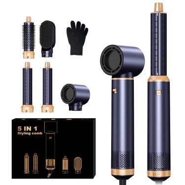 Mogawave Airstyler 5-в-1 Airbrush Pro 1000W: Фен-щітка, стайлер для волосся з іонізацією та обертанням