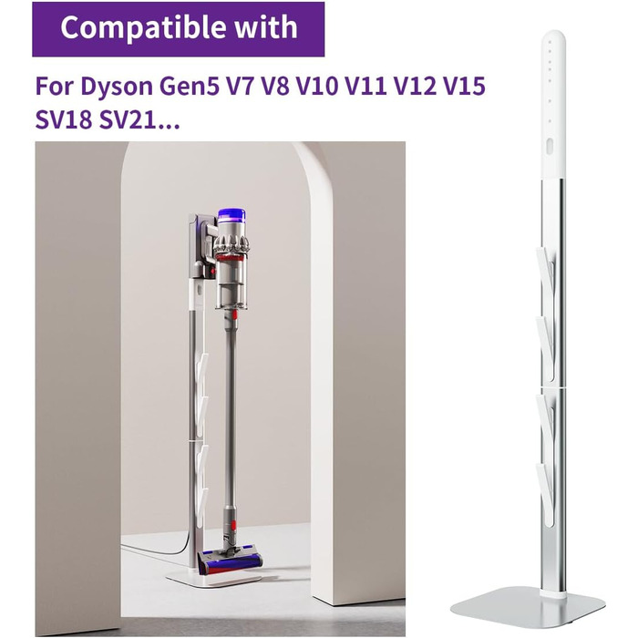 Підставка для пилососа YanBan, сумісна з Dyson Gen5 V15s V15 V12 Slim V11 V10 V8 V7 V6, підлогова стійка для зберігання аксесуарів