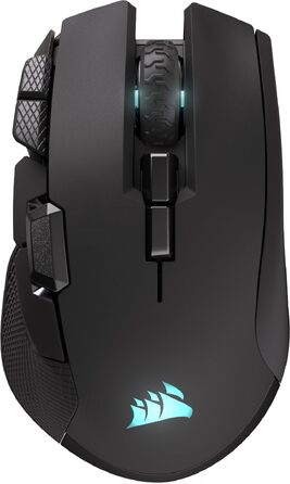 Бездротова ігрова миша Corsair IRONCLAW Wireless SE (2026) чорна: 26,000 DPI, ергономічний дизайн для великих долонь, 10 програмованих кнопок, для MOBA, FPS, MMO