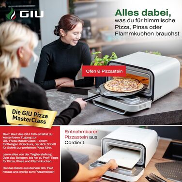 Електрична піч для піци GIU Bianco FusionHeat-Tech, професійна піч для неаполітанської піци з каменем, понад 400°C