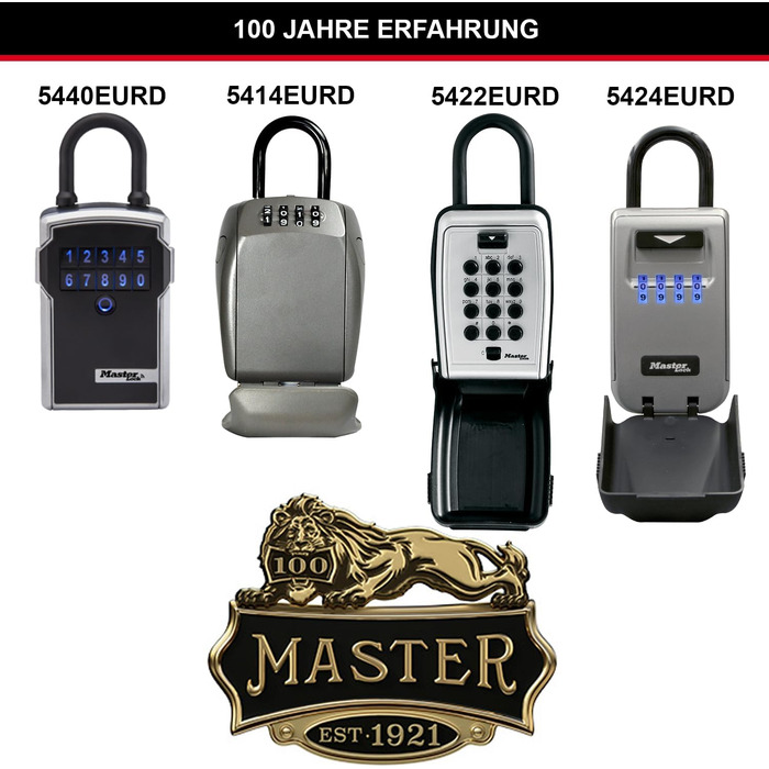 Сейф для ключів Master Lock з кнопковим кодом для зовнішнього встановлення, металевий кейс (11.7 x 7.9 x 5.2 см)