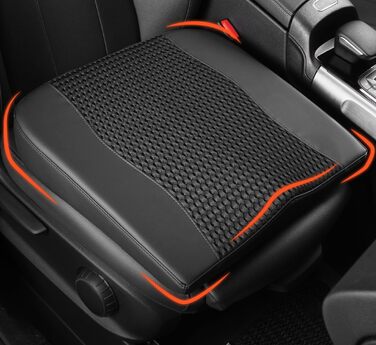 Автомобільна подушка Lofty Aim з Memory Foam для водія: підтримка спини, зняття болю при ішіасі, чорний 4D Mesh. Для автокрісла, офісного крісла, візка.