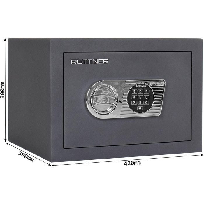 Сейф для цінностей Profirst Jupiter 40 EN1 з електронним замком, захистом від свердління та аварійним живленням + 1 полиця + кріплення