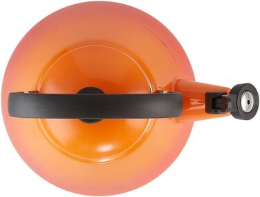Чайник Le Creuset для води, 1.7 л, емальована сталь, колір Ofenrot Metallic, з феромагнітним дном для швидкого нагрівання