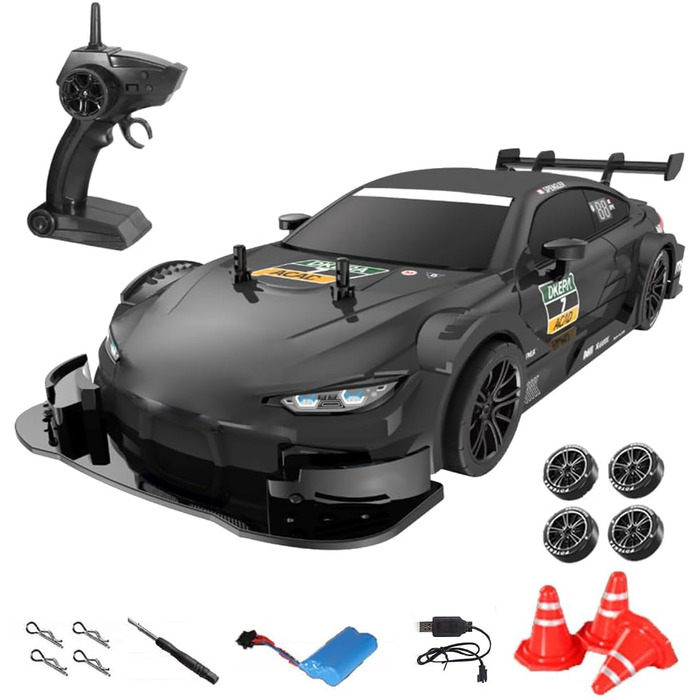 RC Автомобіль Goolsky Drift 1/16 4WD 40 км/год 2.4GHz, радіокерування, чорний